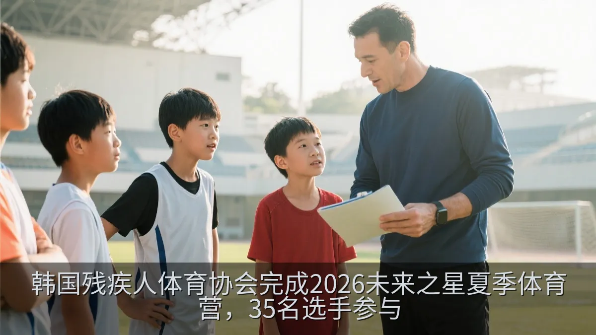 教练与年轻运动员在训练场交流